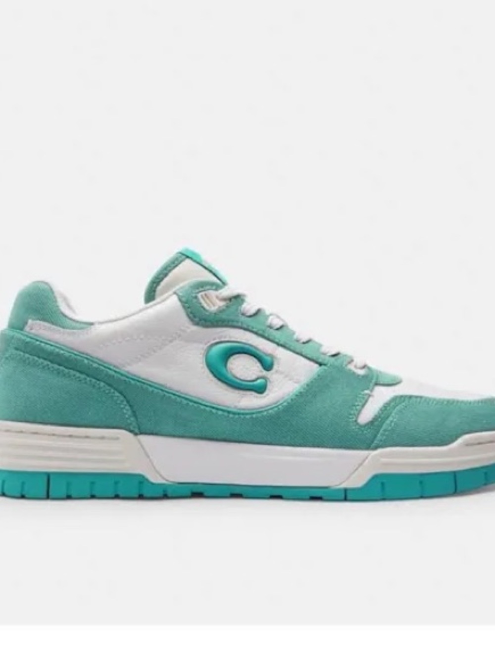 Coach Men's Soho Denim and Leather Sneakers - Picture 2 of 6